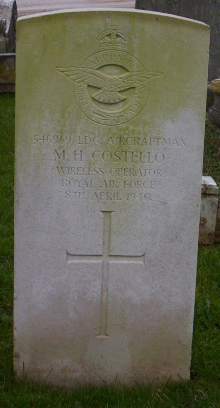 L.A.C. Maurice Henry Costello<br/><br /><br />died April 8th, 1940